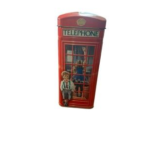 Churchill's Heritage of England Kiosk Bank Telephone Money Box Toffees Red Can